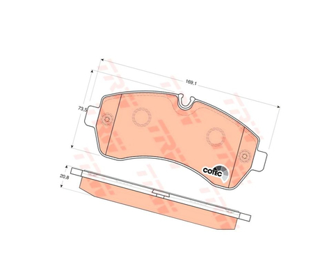 TRW GDB1696 KLOCKI HAMULCOWE PRZÓD TRW MERCEDES SPRINTER 06- 906
