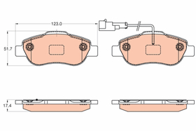 TRW GDB2039 KLOCKI HAMULCOWE PRZÓD TRW FIAT PANDA 12-