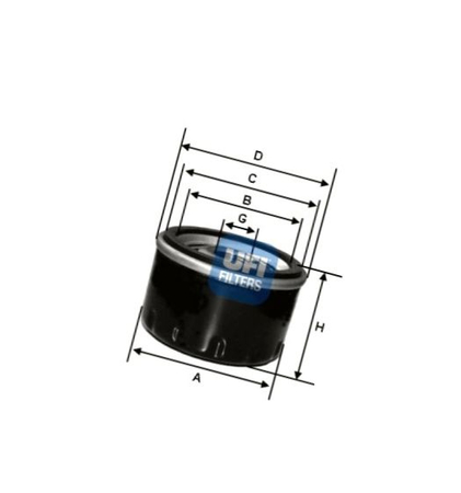UFI 23.489.00 FILTR OLEJU IVECO DAILY 06> 2.3 29L/ 11>