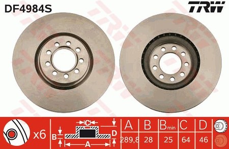 TARCZA HAMULCOWA PRZÓD L/P IVECO DAILY 06-