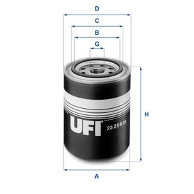 UFI 23.256.00 FILTR OL NISSAN CABSTAR TL 28.10 04>