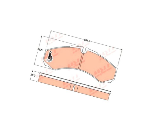 TRW GDB1345 KLOCKI HAMULCOWE TYŁ IVECO DAILY 06-