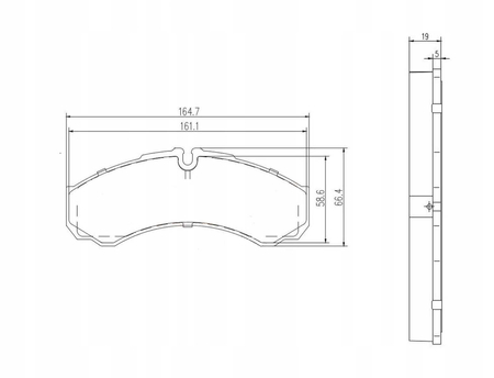 FT29121 KLOCKI HAMULCOWE IVECO DAILY 00> TYŁ BEZ CZUJNIKA 60/65C13