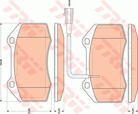 KLOCKI HAMULCOWE PRZÓD TRW FIAT PUNTO GRANDE 05-