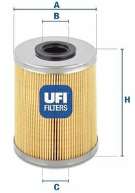 UFI 26.687.00 FILTR PALIWA RENAULT MASTER LAGUNA 98- 1.9DCI 2.2D/TD
