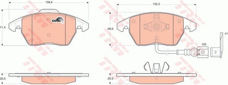 KLOCKI HAMULCOWE PRZÓD VW CADDY