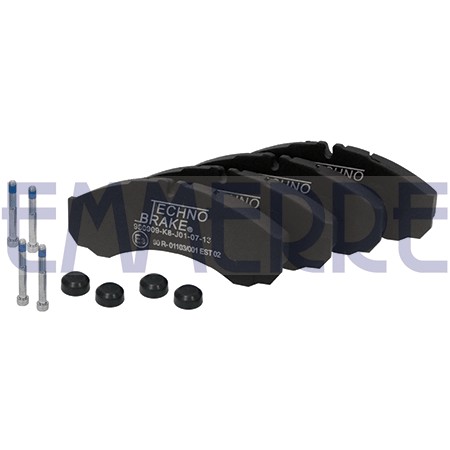 EM 960909E3 KLOCKI HAMULCOWE PRZÓD/TYŁ IVECO DAILY 90- BEZ CZUJNIKA