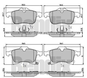 BDX 510412 KLOCKI HAM OPEL COMBO PRZÓD