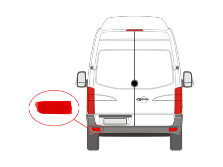 FT87204 ODBLASK LEWY TYŁ MERCEDES SPRINTER 06- 906