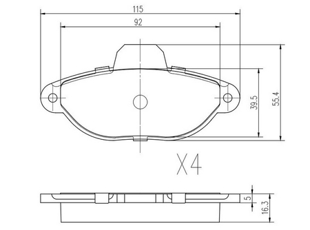 FT29005 KLOCKI HAMULCOWE FIAT CINQUE / SEICENTO PRZÓD BEZ CZUJNIKA