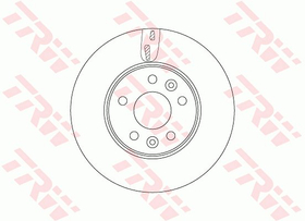 TRW DF6751S TARCZA HAMULCOWA PRZÓD L/P RENAULT TRAFIC 14-