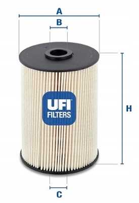 UFI 26.021.00 FILTR PAL VW BEETLE/MAGGIOLINO 2.0TDI/ GOLF 2.0TDI/ JETTA 2.0TDI 12>