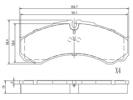 VCBP105 KLOCKI HAMULCOWE PRZÓD TYŁ IVECO DAILY WVA29121