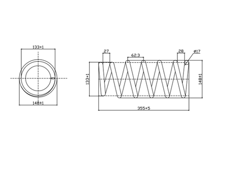 FT12249 SPRĘŻYNA ZAWIESZ RENAULT TRAFIC 01> PRZÓD