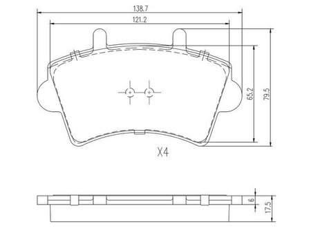 FT29540 KLOCKI HAM RENAULT MASTER 98> PRZÓD BEZ CZUJNIKA 03>