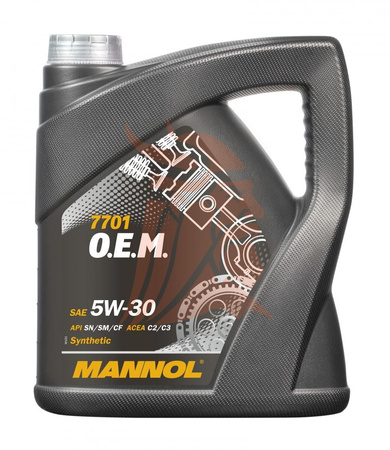 OLEJ SILNIK -  5W30 MANNOL 7701 O.E.M. for Chevrolet Opel 4L