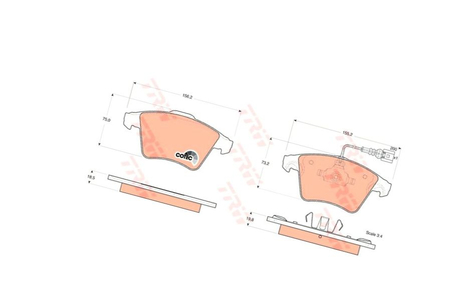 TRW GDB1555 KLOCKI HAMULCOWE PRZÓD VW TRANSPORTER