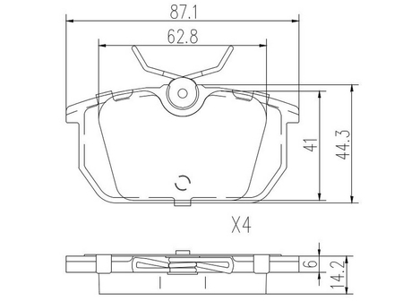 FT29035 KLOCKI HAM FIAT PUNTO 93> TYŁ BEZ CZUJNIKA