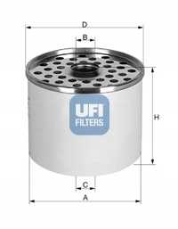 UFI 24.360.00 FILTR PALIWA FIAT DUCATO 90- 2.4 D/2.5 D/2.5 TD /FORD TRANSIT 2.4 D
