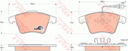 TRW GDB1555 KLOCKI HAMULCOWE PRZÓD VW TRANSPORTER