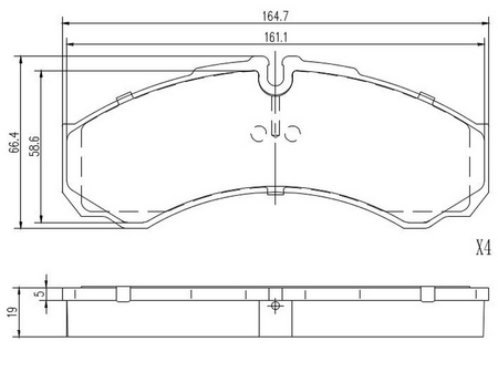 FT29121HD KLOCKI HAM IVECO DAILY 00> TYŁ BEZ CZUJNIKA 60/65C13