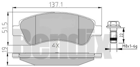 KLOCKI HAM CITROEN BERLINGO 08> PRZÓD BEZ CZUJNIKA