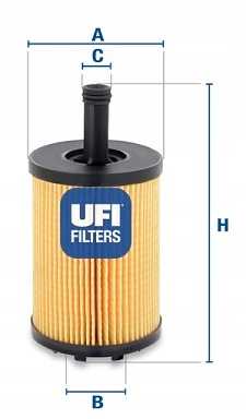 UFI 25.023.00 FILTR OLEJU AUDI A4 WKŁAD 2.0 TDI 11>/A5 2.0 TDI 09>/Q5 2.0 TDI 12>