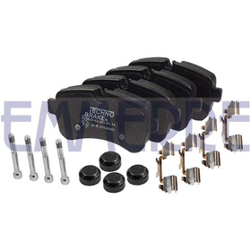 EM 960516E3 KLOCKI HAMULCOWE TYŁ IVECO DAILY 06- 35C14/C16/C18 BEZ CZUJNIKA