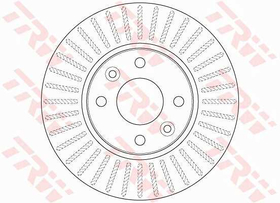 TRW DF6186 TARCZA HAMULCOWA PRZÓD L/P RENAULT KANGOO 08-