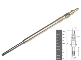 FT82706 ŚWIECA ŻAROWA FIAT DUCATO 02> 2.3/3.0JTD