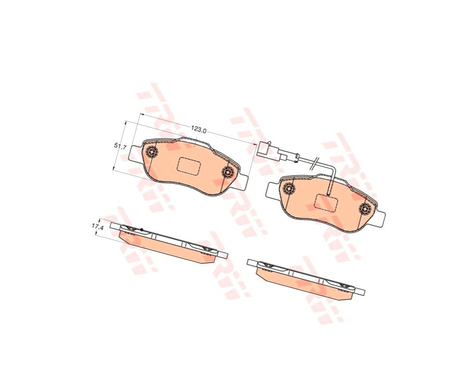 TRW GDB2039 KLOCKI HAMULCOWE PRZÓD TRW FIAT PANDA 12-