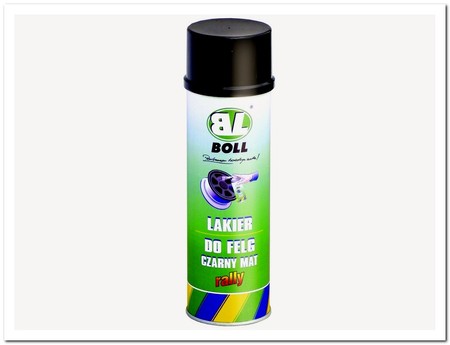 AKRYLOWY LAKIER W AEROZOLU DO FELG SAMOCHODOWYCH "BOLL" KOLOR CZARNY MAT 500 ml