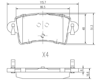 FT29541 KLOCKI HAM RENAULT MASTER 98> TYŁ