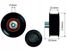 FT44593 NAPINACZ ROLKA PASKA MICRO-V FIAT DUCATO 06- 2.2 JTD