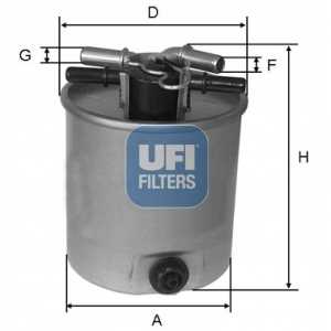 UFI 24.026.01 FILTR PALIWA RENAULT KOLEOS 2.0DCI 08>/QASHQAI