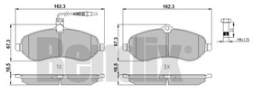 KLOCKI HAM FIAT SCUDO 07> PRZÓD 1-CZUJNIK