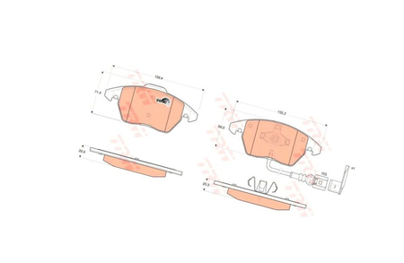 TRW GDB1550 KLOCKI HAMULCOWE PRZÓD VW CADDY