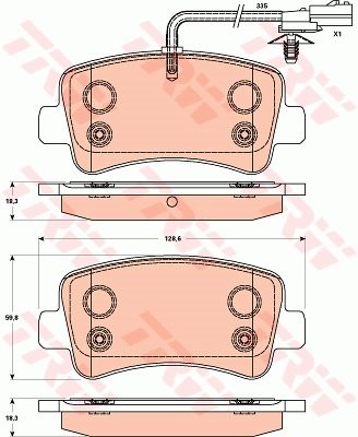 KLOCKI HAMULCOWE TYŁ TRW RENAULT MASTER 10-