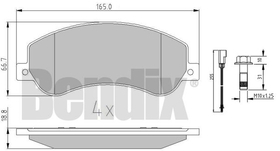 BDX 510616 KLOCKI HAM FORD TRANSIT 06> PRZÓD