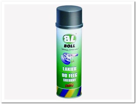 AKRYLOWY LAKIER W AEROZOLU DO FELG SAMOCHODOWYCH "BOLL" KOLOR SREBRNY 500 ml