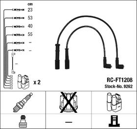 PRZEWODY ZAPŁON FIAT DOBLO 00- 1.2 RC-FT1208