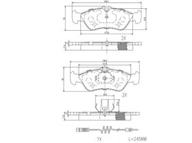 FT29018 KLOCKI HAM MERCEDES SPRINTER 95> 901-905 TYŁ 2-CZUJNIKI