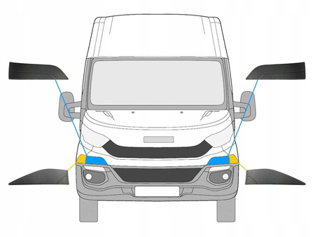 IVECO DAILY 2014- ORYGINALNE LISTWY ZDERZAKA I BŁOTNIKA