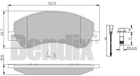 KLOCKI HAM FORD TRANSIT 06> PRZÓD