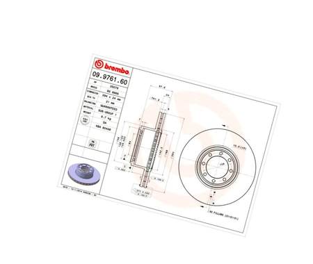 BR 09.9761.60 TARCZA HAMUKCA TYŁ L/P IVECO DAILY 06-