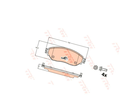 TRW GDB2096 KLOCKI HAMULCOWE PRZÓD TRW RENAULT TRAFIC 14-