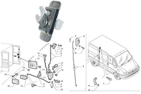 FT95207 ZAMEK DRZWI FIAT DUCATO 94- BOK / TYŁ