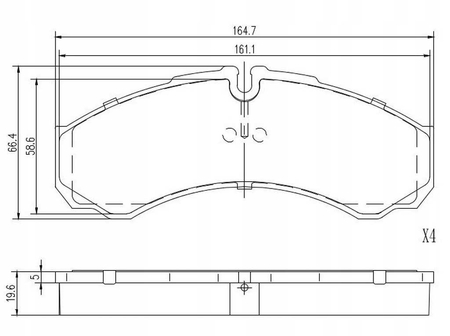 FT29121 KLOCKI HAMULCOWE IVECO DAILY 00> TYŁ BEZ CZUJNIKA 60/65C13