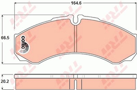 TRW GDB1345 KLOCKI HAMULCOWE TYŁ IVECO DAILY 06-