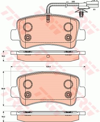 TRW GDB1903 KLOCKI HAMULCOWE TYŁ TRW RENAULT MASTER 10-